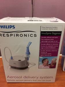 lot 22 image: Philips Respironics InnoSpire Essence Compressor Nebulizer - Appears New In Box  Infant blood pressure monitor
