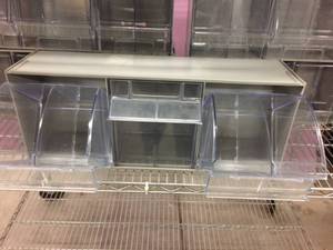 lot 66 image: Large Lot Of Tabletop Tilt Out Storage Containers - Great Condition - No Cracks