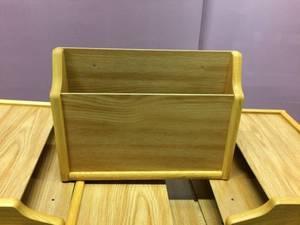 lot 65 image: Lot of 6 Wooden Wall Medical Chart Holder with HIPAA Compliant Design - Msrp Each $60 - Excellent Condition