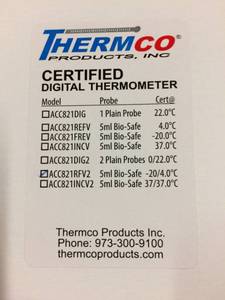 lot 71 image: LOT OF 3 NEW IN BOX&nbspTHERMCO ACC821RFV2 DIGITAL THERMOMETERS