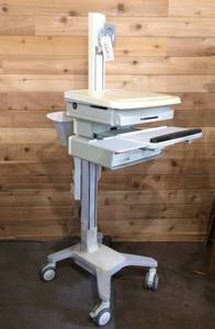 lot 74 image: MSRP $2200 Ergotron SV31-6310-0 StyleView PHD Healthcare LCD Cart with 1 Drawer With Power Strip - Nice Condition - Electronics Not Included