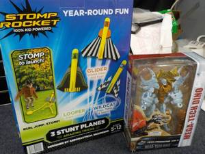 Stomp Rocket and Mega-Tech Dino...