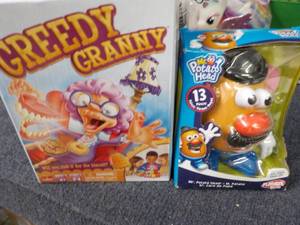 Greedy Granny and Mr. Potato Head...