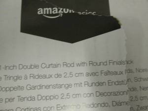 1 inch Double Curtain Rod open box...
