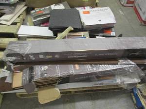 Pallet of Misc Flooring, Shelving, ...