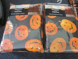 4 Vinyl Halloween Tablecloths...