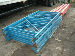 lot 44 image: 4 x 8 x 24 Steel King Pallet Racking