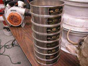 lot 104 image: UA Standard Testing Sieves