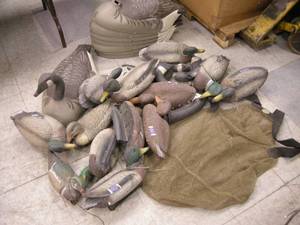 lot 110 image: Vintage DuckGoose Decoy Group