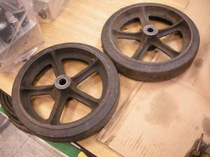 lot 137 image: Pair Heavy Duty Wheels