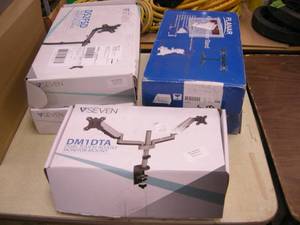 lot 219 image: 5 Dual Monitor Mounts