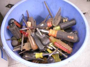 lot 188 image: Bucket of Hand Tools