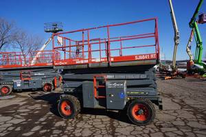 lot 6 image: 2007 Sky Jack Model SJ8841 RT 4 x 4 Rough Terrain Scissors Lift