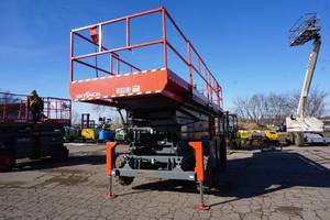 lot 1 image: 2008 Sky Jack Model SJ9250 4 x 4 Rough Terrain Scissors Lift