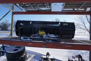 lot 20 image: Brand New Universal Mount Bobcat Skid Loader Skid Steer 8 Snow Plow Attachment