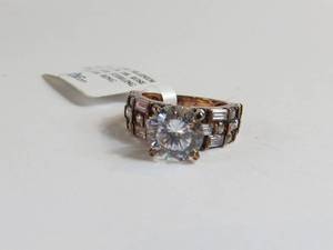 lot 3 image: STUNNING 18K Rose Gold over Sterling Silver Ring