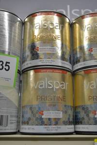 lot 1336 image: (2) Valspar Pristine Quarts  Semi-Gloss Exterior  18605 Clear Base, Must Be Tinted