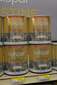 lot 1337 image: (4) Valspar Pristine Quarts  Semi-Gloss Exterior - 18602 Tint Base, Must Be Tinted