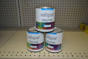 lot 1349 image: (3) Valspar Pristine Quarts  Matte Interior  18505 Clear Base, Must Be Tinted