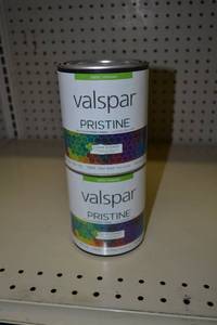 lot 1350 image: (2) Valspar Pristine Quarts  Satin Interior  18545 Clear Base, Must Be Tinted