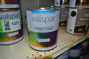 lot 1372 image: 1 Gallon Valspar Pristine  Matte Interior  18508 Pastel Base, Must Be Tinted