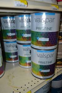 lot 1373 image: (6) 1 Gallon Valspar Pristine  Matte Interior  18508 Pastel Base, Must Be Tinted