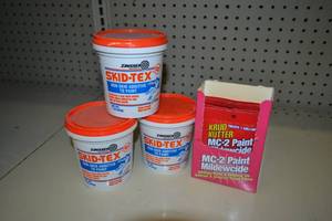 lot 1377 image: (3) Zinsser Skid-Tex Non-Skid Additive to Paint, (12) Krud Kutter MC-2 Paint Mildewcide