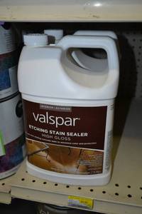 lot 1393 image: (2) 1 Gallon Valspar InteriorExterior Etching Stain Sealer, High Gloss