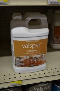 lot 1392 image: (2) 1 Gallon Valspar InteriorExterior Etching Concrete Stain, Coffee 82071