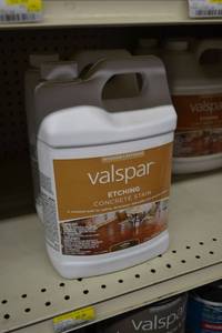 lot 1395 image: (2) 1 Gallon Valspar InteriorExterior Etching Concrete Stain, Coffee 82071