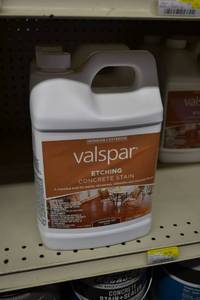 lot 1396 image: (2) 1 Gallon Valspar InteriorExterior Etching Concrete Stain, Cayenne Red 82073