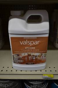 lot 1397 image: (2) 1 Gallon Valspar InteriorExterior Etching Concrete Stain, Cayenne Red 82073