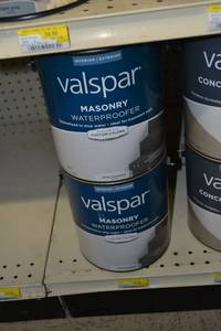 lot 1404 image: (4) 1 Gallon Valspar Masonry Waterproofer  InteriorExterior  White (Tintable), 82085