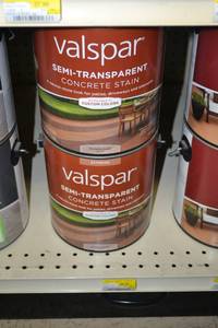 lot 1406 image: (3) 1 Gallon Valspar Semi-Transparent Concrete Stain, Exterior, Tintable Base 82060