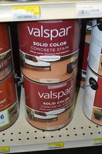 lot 1407 image: (2) 1 Gallon Valspar Solid Color Concrete Stain, Exterior, Base 4 82324, Tintable