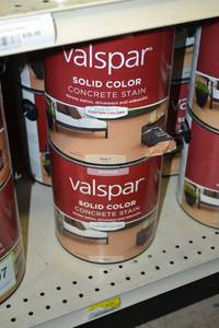 lot 1408 image: (4) 1 Gallon Valspar Solid Color Concrete Stain, Exterior, Base 2 82332, Tintable
