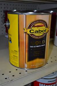 lot 1410 image: (2) 1 Gallon Cabot GOLD Satin Sun-Drenched Oak Wood Stain