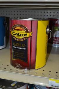 lot 1411 image: (2) 1 Gallon Cabot GOLD Satin Fireside Cherry Wood Stain