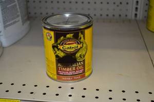 lot 1416 image: Cabot Australian Timber Oil Stain Quart  Exterior  Honey Teak #3458