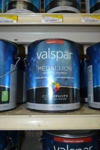 lot 1473 image: (2) 1 Gallon Valspar Medallion Paint & Primer, Interior  Eggshell, 4400 White, Tintable