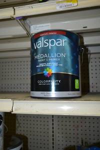 lot 1475 image: (2) 1 Gallon Valspar Medallion Paint & Primer, Interior  Eggshell, 4405 Clear Base, Must Be Tinted