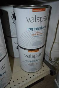 lot 1497 image: (3) 1 Gallon Valspar Expressions Interior Paint & Primer  Semi-Gloss, 17063 Tint Base, Must Be Tinted