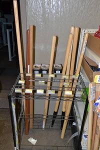 lot 2384 image: (8) Wood Yard Tool Replacement Handles  Repair Wraps