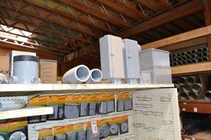 lot 2850 image: Inventory of 2 and 3 Conduit Bodies, PVC Electrical Boxes and More
