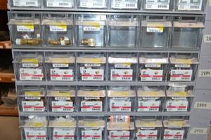 lot 2879 image: (3) Tip Out Storage Racks w Brass Flare Fittings Inventory 58 to 38