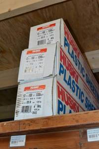 lot 2926 image: (3) Husky Clear Polyethelene Sheeting 12 x 100 - 4 MIL