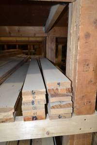 lot 2805 image: (13) 1 x 4  CEDAR Boards 12, 10, 8, 6 and 4