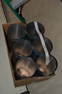 lot 3103 image: Large Lot of 6 Double Wall Vent Pipe, Elbows, Caps and More