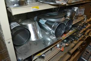 lot 3104 image: Large Lot of 5 Double Wall Vent Pipe, Elbows, Caps and More