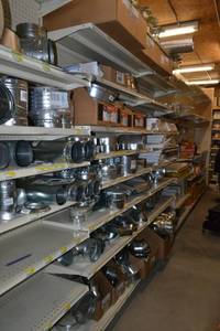 lot 3107 image: Huge Inventroy of Single Wall Duct Work Pipe 3 up to 8